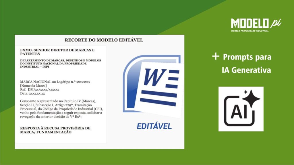 Modelo Resposta à Recusa Provisória INPI